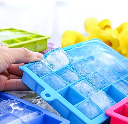FANXIYA 3 Pack Silicone Ice Cube Trays with Lid, Reusable Clear Ice Maker for Freezer, Small Square Water Moulds for Baby Food& Drinks
