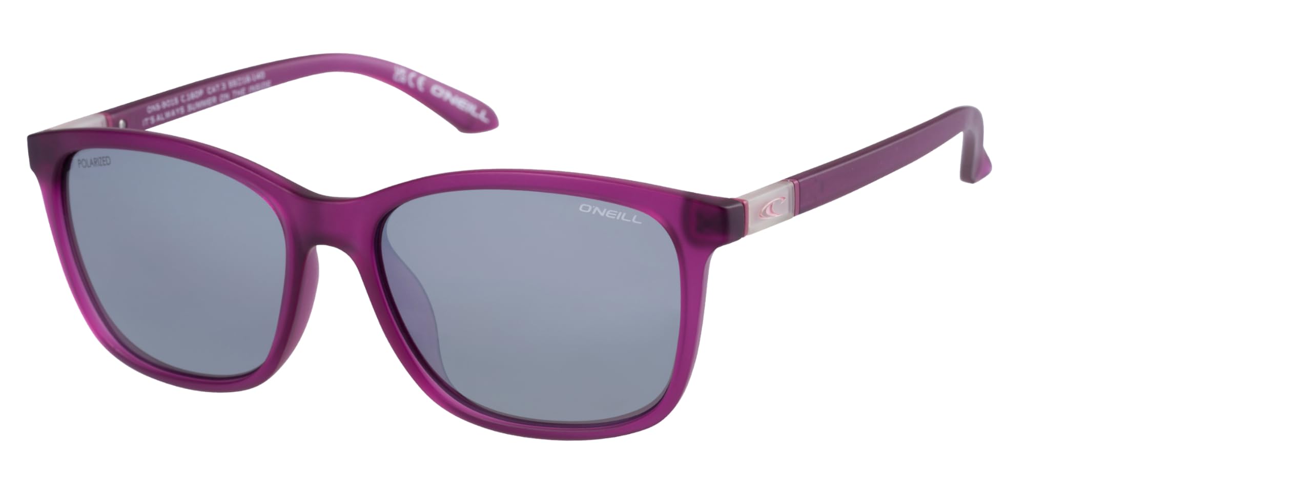O'Neill Polarized Sunglasses 9015 2.0 Matte Purple w/ Silver Mirror Lenses 160P