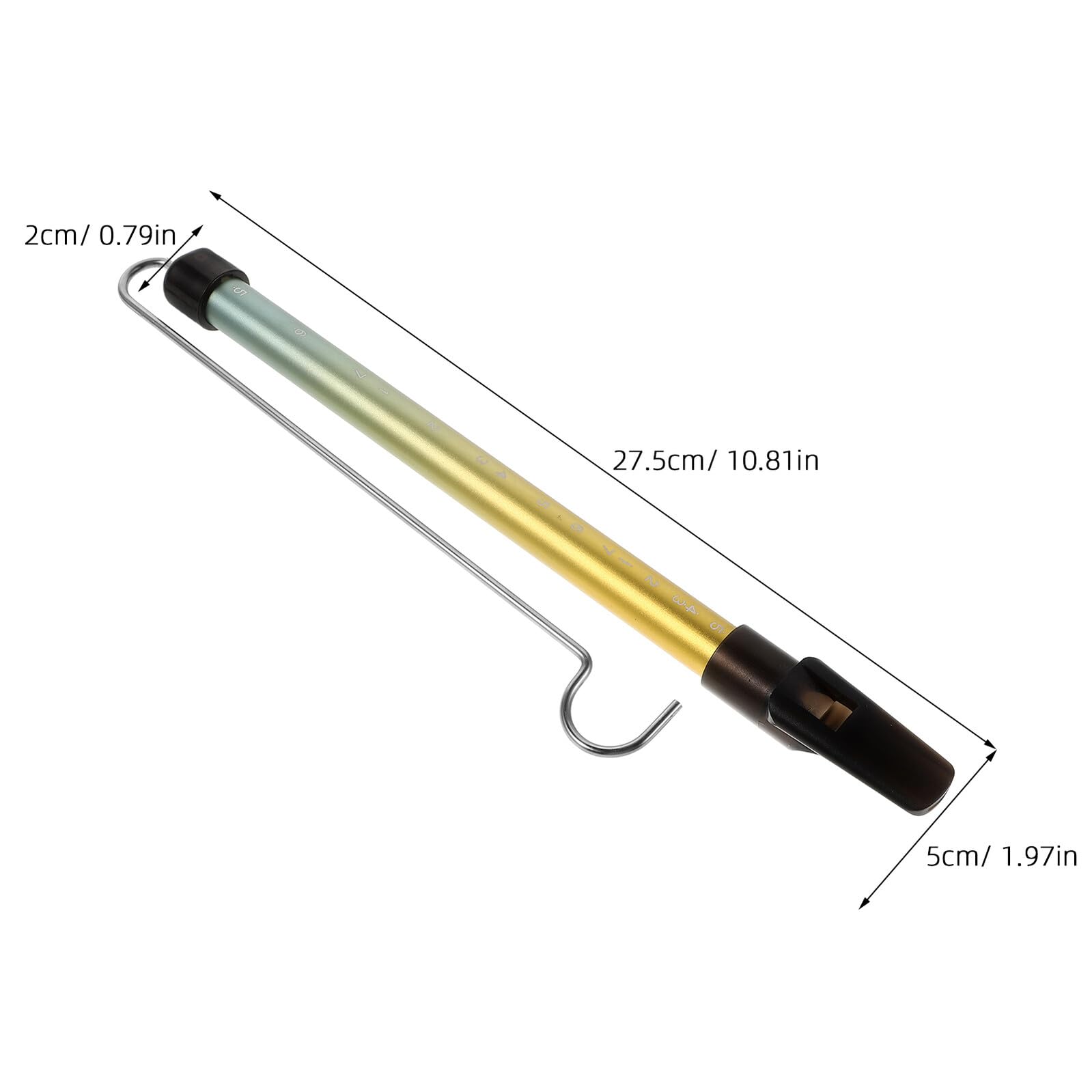 ibasenice Flauta Deslizante de Aleación de Aluminio y ABS con Doble Escala, Silbato Deslizante para Expresión Musical Creativa en Fiestas, Tono Ajustable y Transiciones Suaves