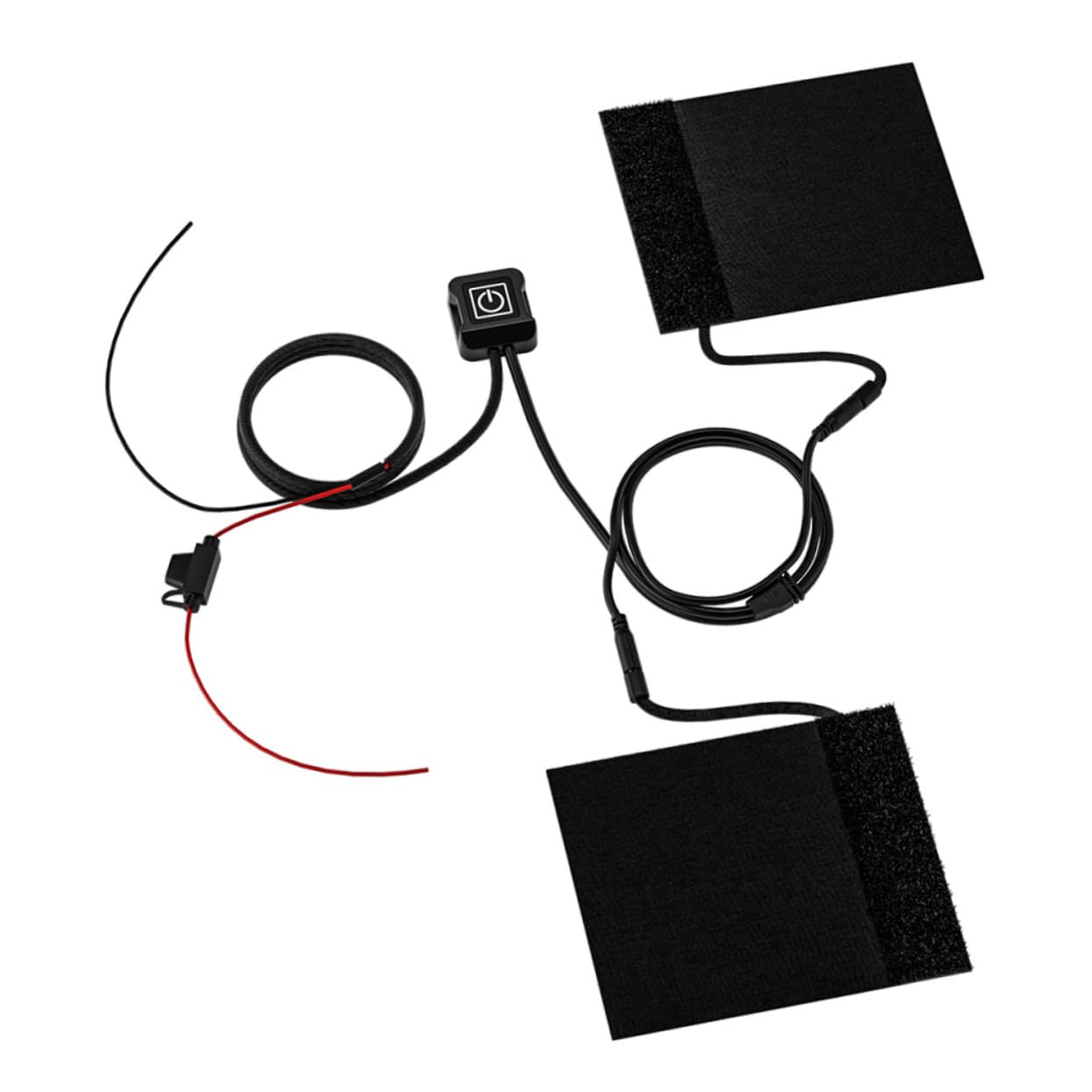 CALLARON Poignée Chauffante pour Moto 12v, Coussin Chauffant Adhésif Grips, Noir, Fils de Connexion, Garde les Mains au Chaud