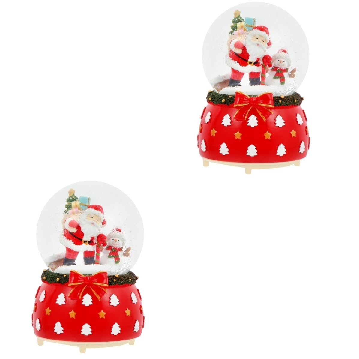 BESPORTBLE 2 Pezzi Palla di Cristallo Natalizia Luminosa Carillon Rotante