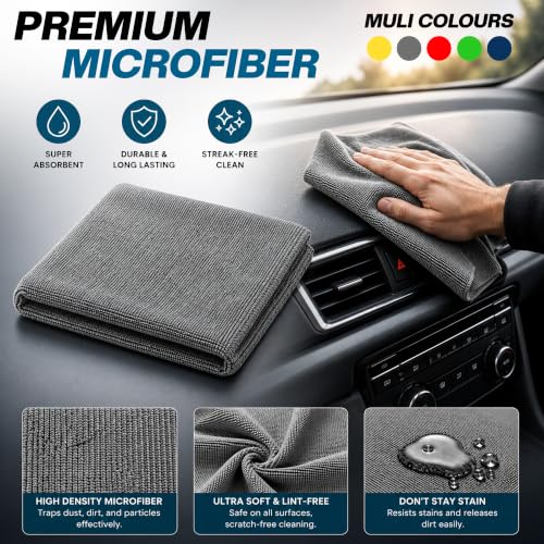 Image of Maruti Suzuki Swift 100% Waterproof Car Cover for All Weather Protection with Mirror & Antena Pocket Inner Cotton Triple Stitched Adjustable Belt Bottom Elastic Cover to Secure Fit -Grey