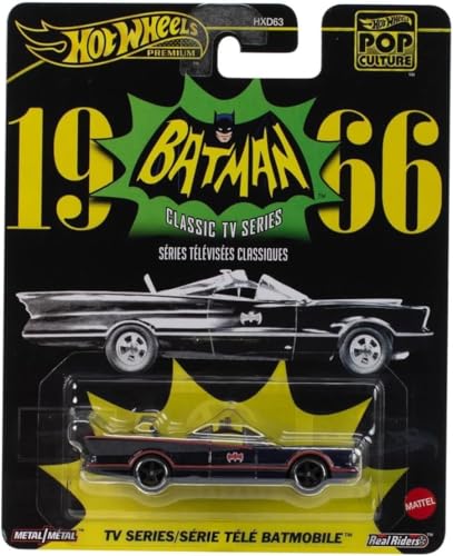 Hot Wheels Batman Modelo Coche Classic TV Serie Batmóvil - Die Cast escala 1:64 - Longitud 8 cm - JBL83 - Serie Pop Culture