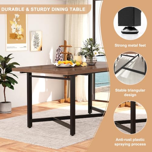 Image of 66-86 inch Extendable Dining Table for 4-10 People, Farmhouse Table,Walnut
