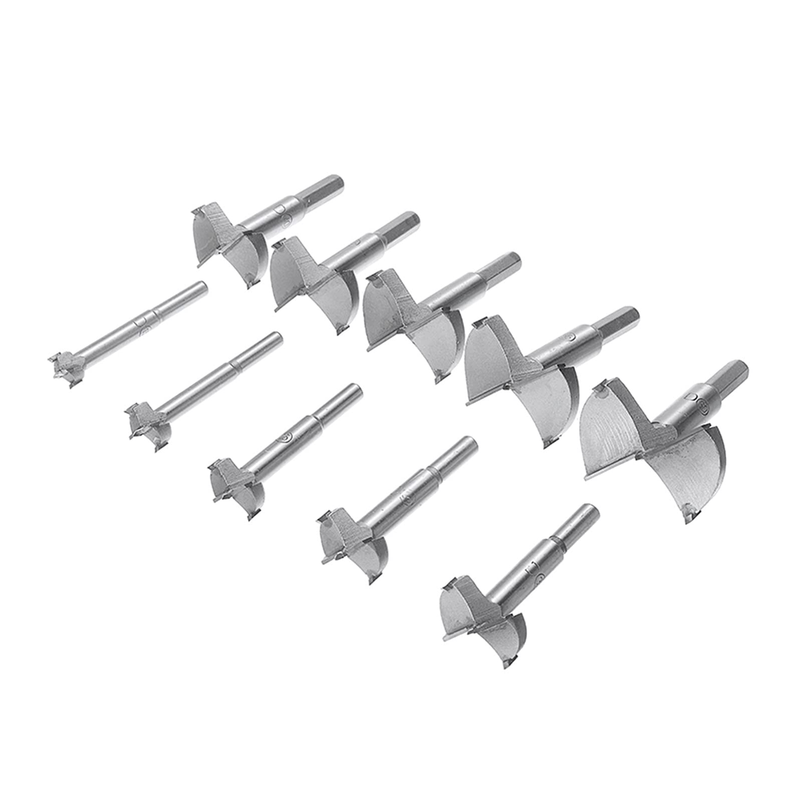 Generic 10 piezas de madera de broca de broca vio máquina de corte herramienta de madera conjunto de herramientas de madera 15-60 mm broca de broca de madera broca plana