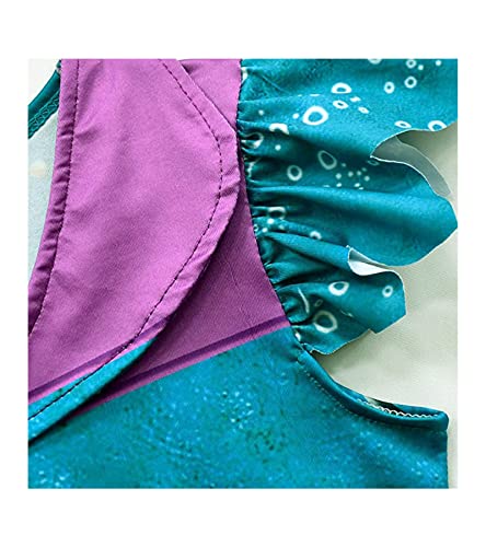 Varwaneo Descendants Mesh Costume Dresses For Girls Princess Birthday Party Tulle Tutu Skirt Outfits For 3-10 Years (Green, 6-7 Years) #TOP3