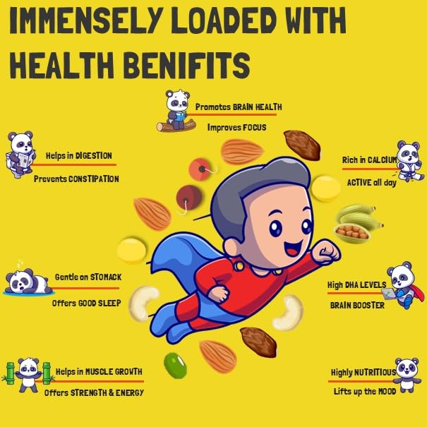 Image of Millet Cereal Mix with Dry Fruits Powder 400g | Healthy Cereal for Little Ones | Sprouted Sathu Mavu | Nutritious Breakfast Cereal | Millet Food for Growing Children | 100% Fresh & Natural