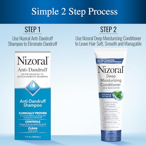 Nizoral Deep Moisturizing Conditioner with Mint & Tea Tree Oil for All Hair Types - Free of Sulfates, Parabens, Artificial Fragrances and Dyes, 9.4 oz - Thumbnail 4