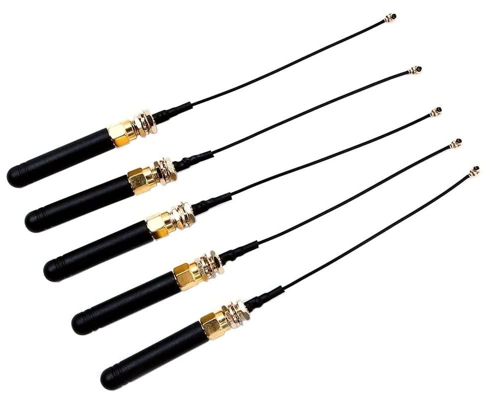 5 Pezzi U.FL IPX a connettore SMA Antenna 868-915 MHz per Scheda Lora Lora32u4 II WiFi Lora32