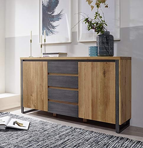 Preisvergleich Produktbild Main Möbel Sideboard 160cm 'Taipeh' Wildeiche massiv
