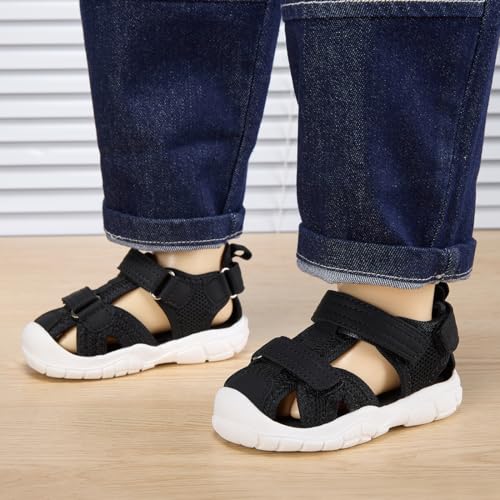 Image of BMCiTYBM Baby Boy Girl Closed Toe Summer Toddler Sandals Lightweight Shoes Infant Non-Slip First Walking Sneakers 6 9 12 18 24 Months 2-3 Years