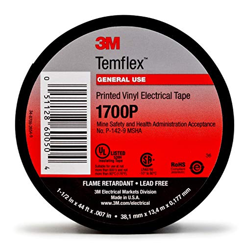 3m Company 054007-08175 Upc 00051128600511 3m 7010350250 Vinyl Electrical Tape 1700p-printed-3/4x66 Ft