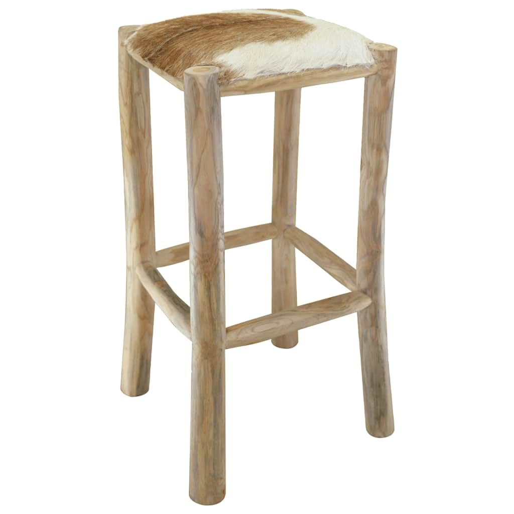 Chaise haute en cuir véritable pour un coin cuisine chaleureux
