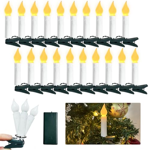 Hopelit 2m 20er Led Kerzen Weihnachtsbaum Lichterkette mit...