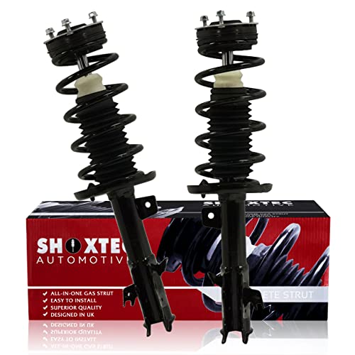 Shoxtec Front Pair Complete Struts Assembly Replacement for 2011-2013 Ford Fiesta Coil Spring Shock Absorber Repl. part no 172525 172524