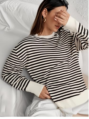 Image of MACK JONNEY Women Striped T-Shirt || T-Shirt for Women || Full Sleeve T Shirt || T-Shirt-MACK640527