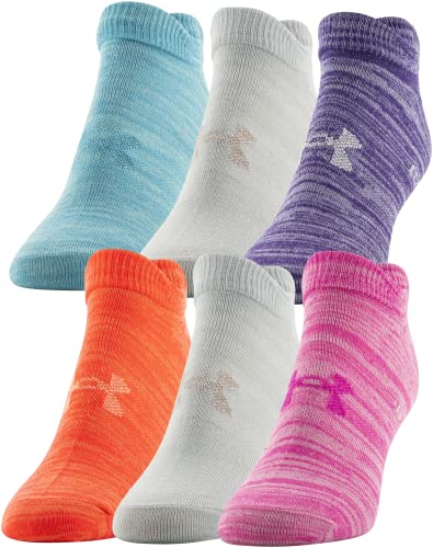 Under Armour womens Essential 2.0 Lightweight No Show Socks, 6-pairs