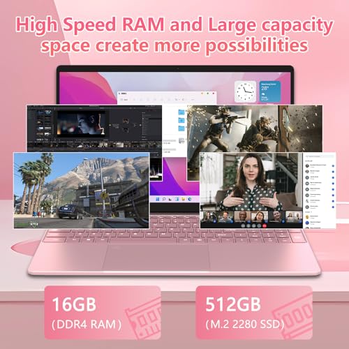 Image of Molegar 15.6 inch Student Laptop with Backlit Keyboard|16GB RAM 512GB SSD Laptop Computer|1920x1080 FHD Eye Protection Display|Fingerprint|38Wh Large Battery|180Open Angle|WiFi|Webcam|BT 4.2|HDMI