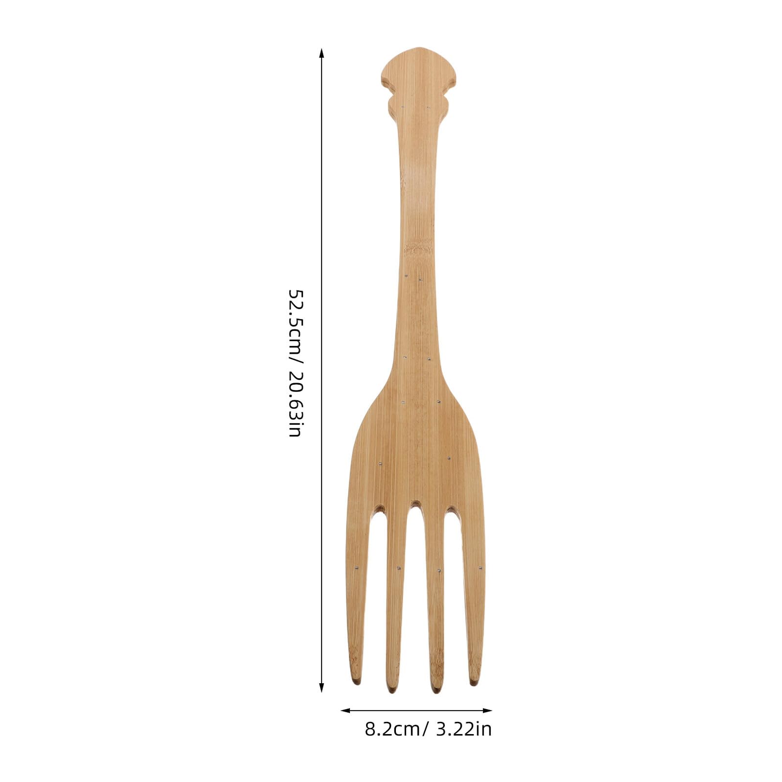 Oversized Wooden Giant Fork Cosplay Accessory Large Wood Serving Fork for Festival Pranks Party Photos And Food Photography Props