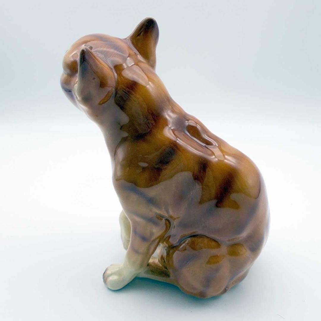 Amazon.co.jp: トラ猫 置物 タビ― 足上げ 陶器 フィギュリン 日本製