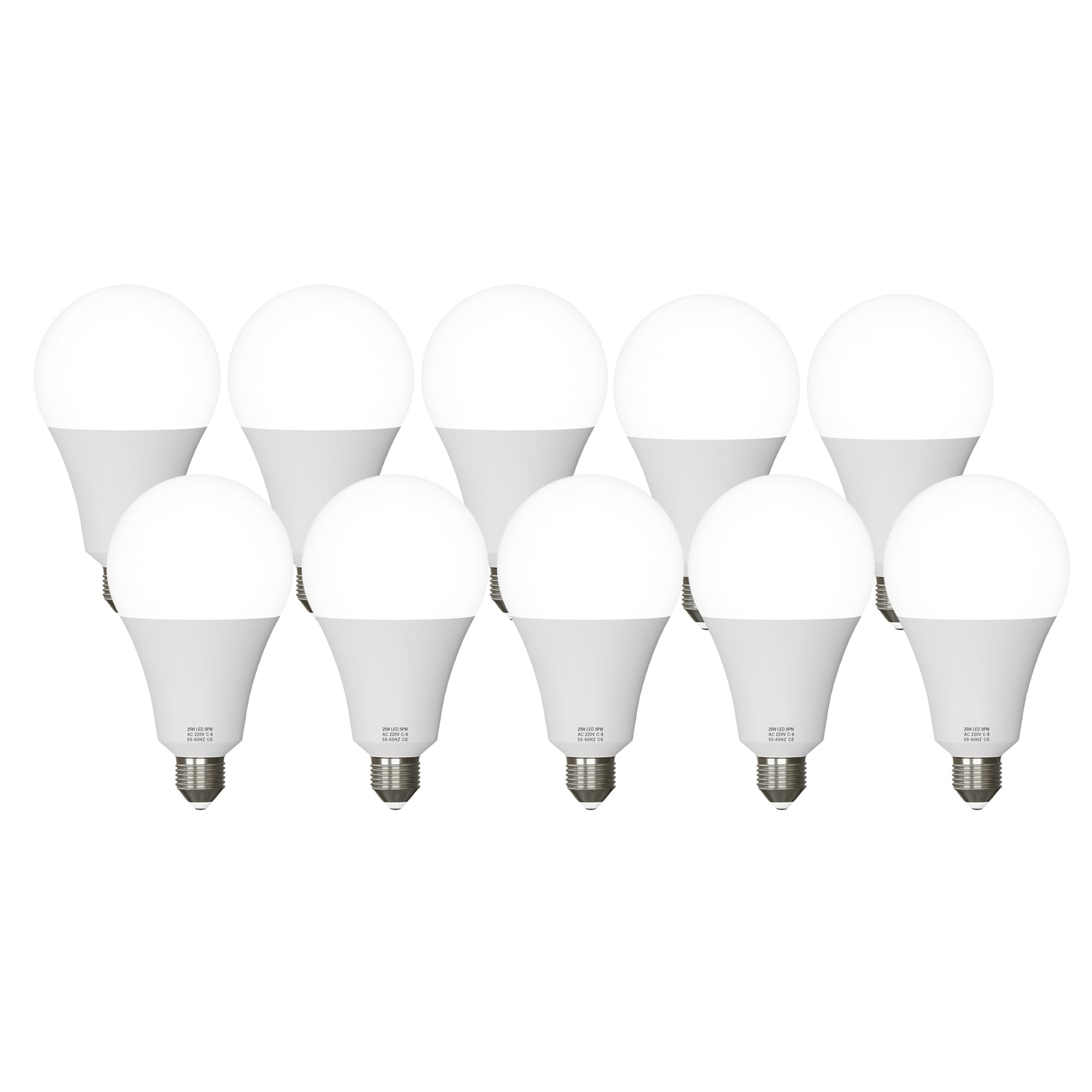 DC VOLTAGE 10 Pack E27 Screw Bulbs, G45 25W LED Lights, 100W Equivalent, Warm White 3000K Edison Screw Bulb, 80Lm/W, Golf Ball Lamps, Energy Saving, Non Dimmable