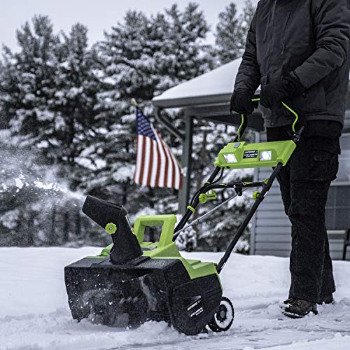 Image of Earthwise SN74022 22-Inch 40V Cordless Snow Thrower with 4.0Ah Battery