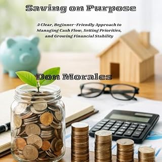 Diseño de la portada del título Saving on Purpose