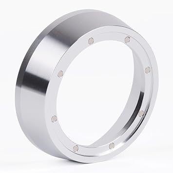 51mm Espresso Dosing Funnel with Magnetic | Compatible with CASABREWS 51mm Portafilter | Sits On the Outside of the Portafilter | Silver