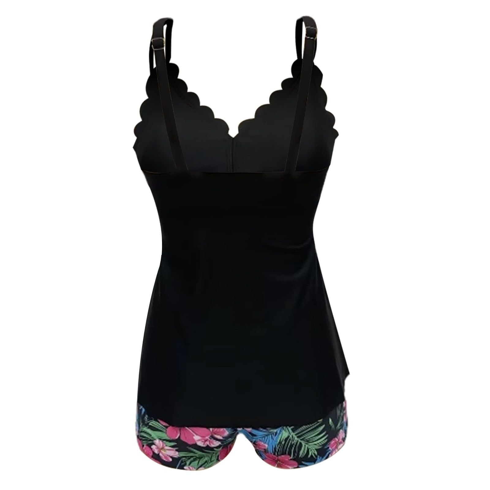 Generisch Traje de baño premamá de dos piezas para tiempo de embarazo relajado con bikini ajustable, corte tankini, ajuste cómodo, ideal para piscina y playa