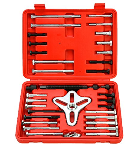 8MILELAKE 46Pcs Harmonic Balancer Puller Set, Steering Wheel Puller, Gear Puller, Crank Shaft Pulley