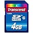 Transcend - Flash memory card - 4 GB - Class 6 - SDHC
