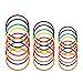 HRLORKC 24Pcs Plastic Ring Toss Game Set Rings for Ring Toss for Kids Outdoor Games Plastic Carnival Rings Carnival Games for Carnival Party and Parent-Child Games