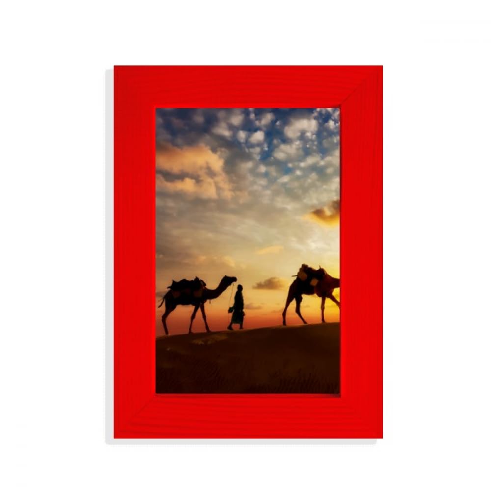 Cadre photo rouge Silk Road habille votre salon d'une ambiance voyage