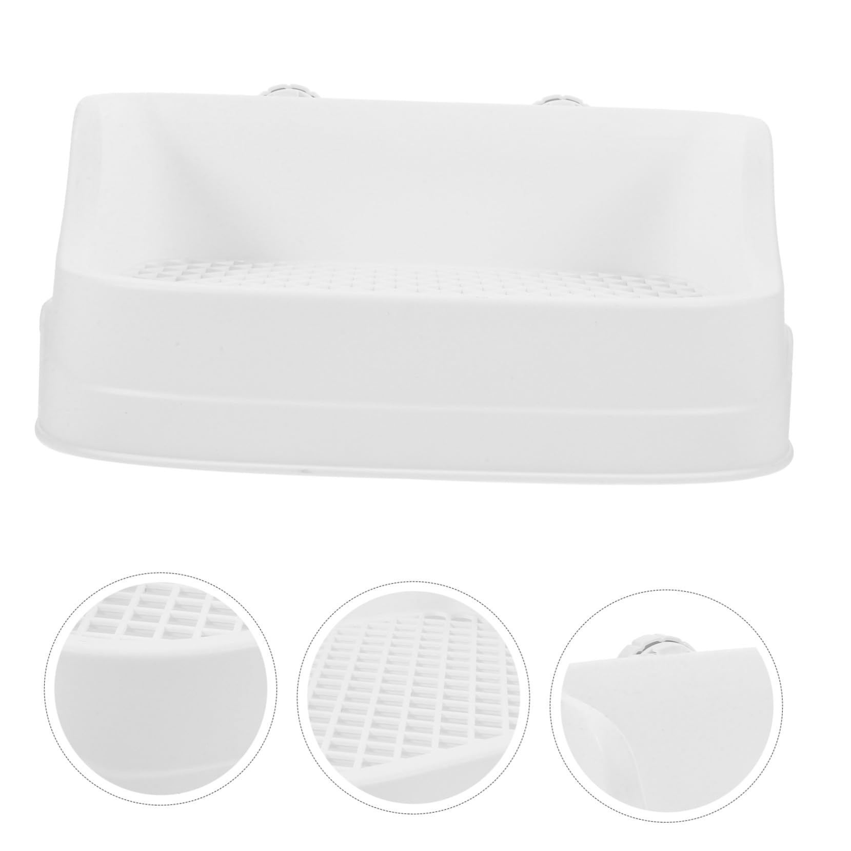 Litière pour Lapin Plastique avec Entrée Basse Bac à Litière pour Petits Animaux comme Cochons Hamsters et Plateau Toilette Adapté pour Cage Intérieure