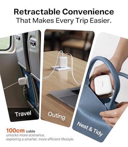 Image of TORRAS FlexLine 67W USB C Charger, Fast Charging GaN Retractable Charger