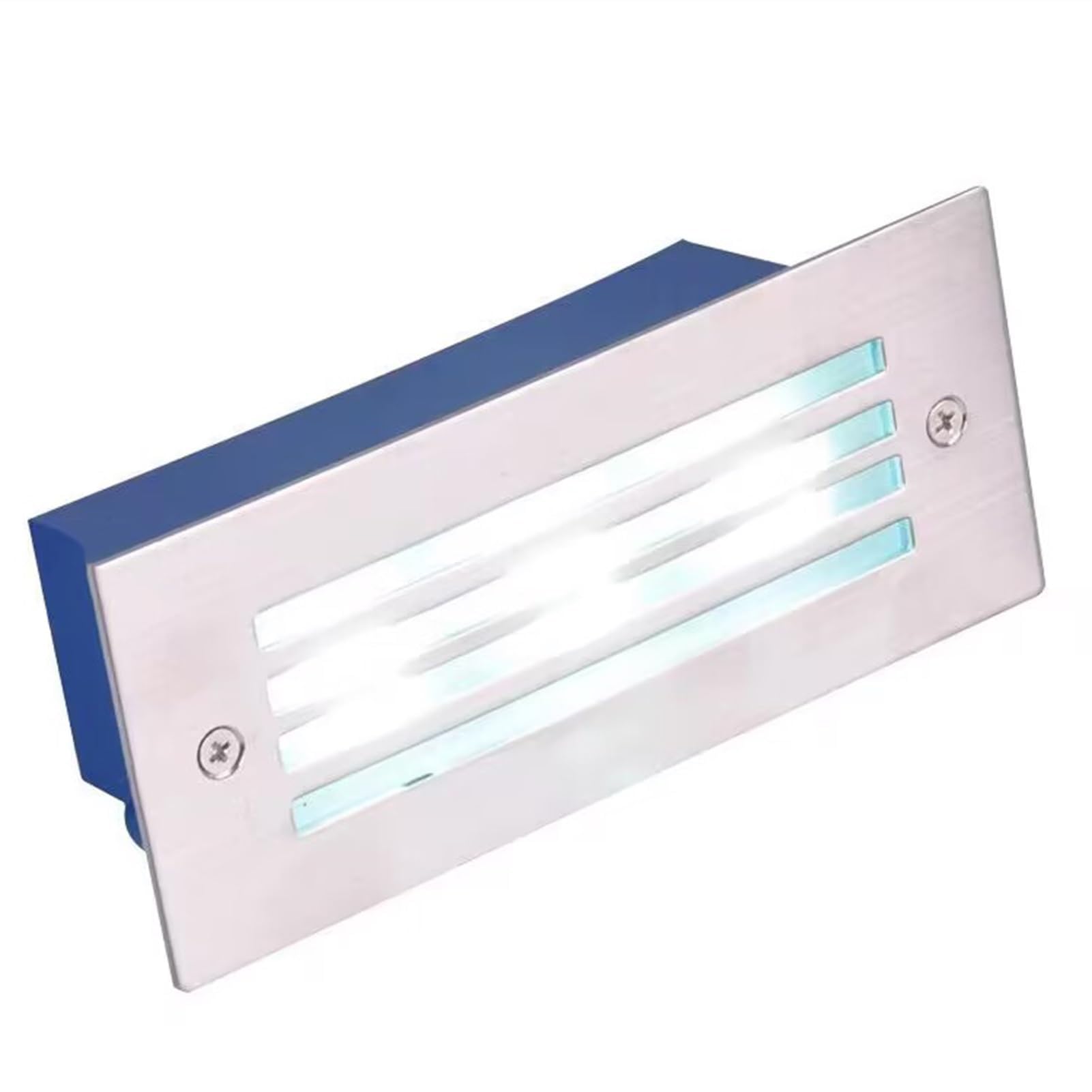 5w Rectangle Garden LED Underground Light - Modern Outdoor Landscape Step Lamp, IP65 Waterproof Outdoor Recessed Spotlights Stair Corner Lights, For Patio Pathway Step Buried Garden Lamp ( Color : War