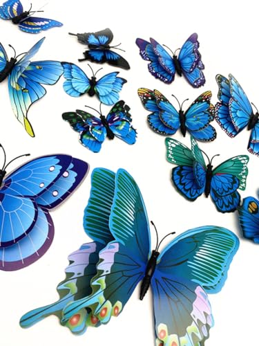 12 imanes magnéticos tipo mariposa para refrigerador miniatura 2