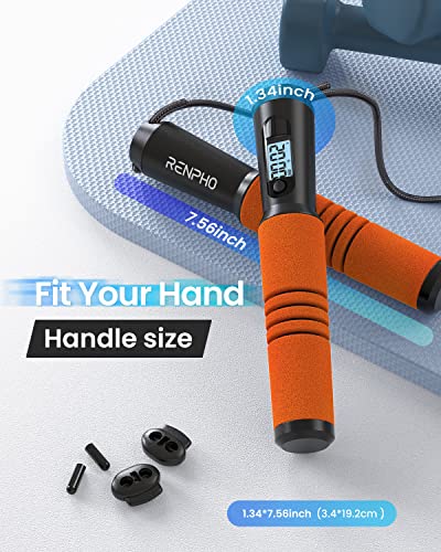 Image of RENPHO Smart Jump Rope - APP Data Storage & Tracking & Analysis, Tangle-Free Jumping Rope for Men, Women, Skipping Rope with Counter, Adjustable workout Jump Ropes for Crossfit, Gym, MMA