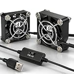 upHere – upHere U404 USB Lüfter 40mm,5V Mini PC Lüfter mit 3 Geschwin