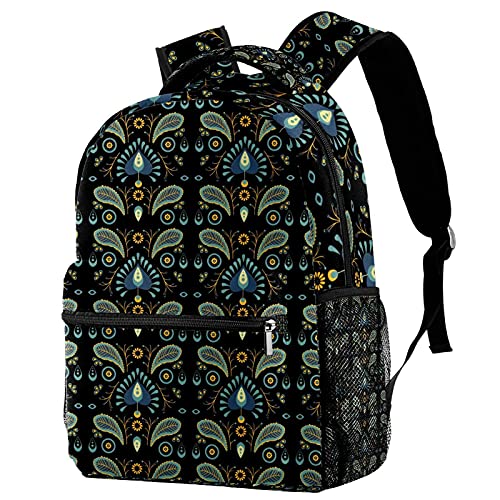 Sac à dos voyage noir mandala pour éviter le désordre avec son porte-bouteille