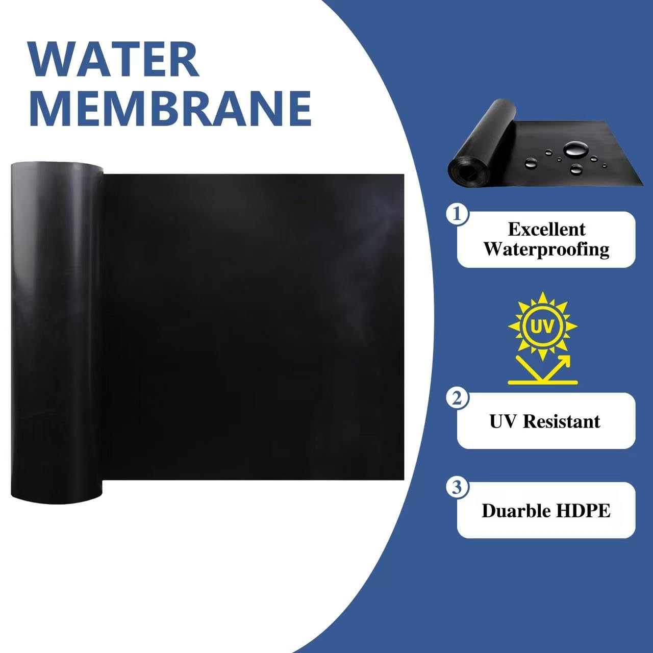 Amazon.com: EMAYUU 1P 50FT HDPE Under Deck Drainage System for 12