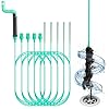 55inch Steel Core Drain Clog Remover Tool With Rotating Handle, Slim Snake Drain Hair Removal Tool For Narrow Pipes, Sinks, Showers, Toilets, Clears Hair, Blockages With Sink Drain Cleaner (5pcs)