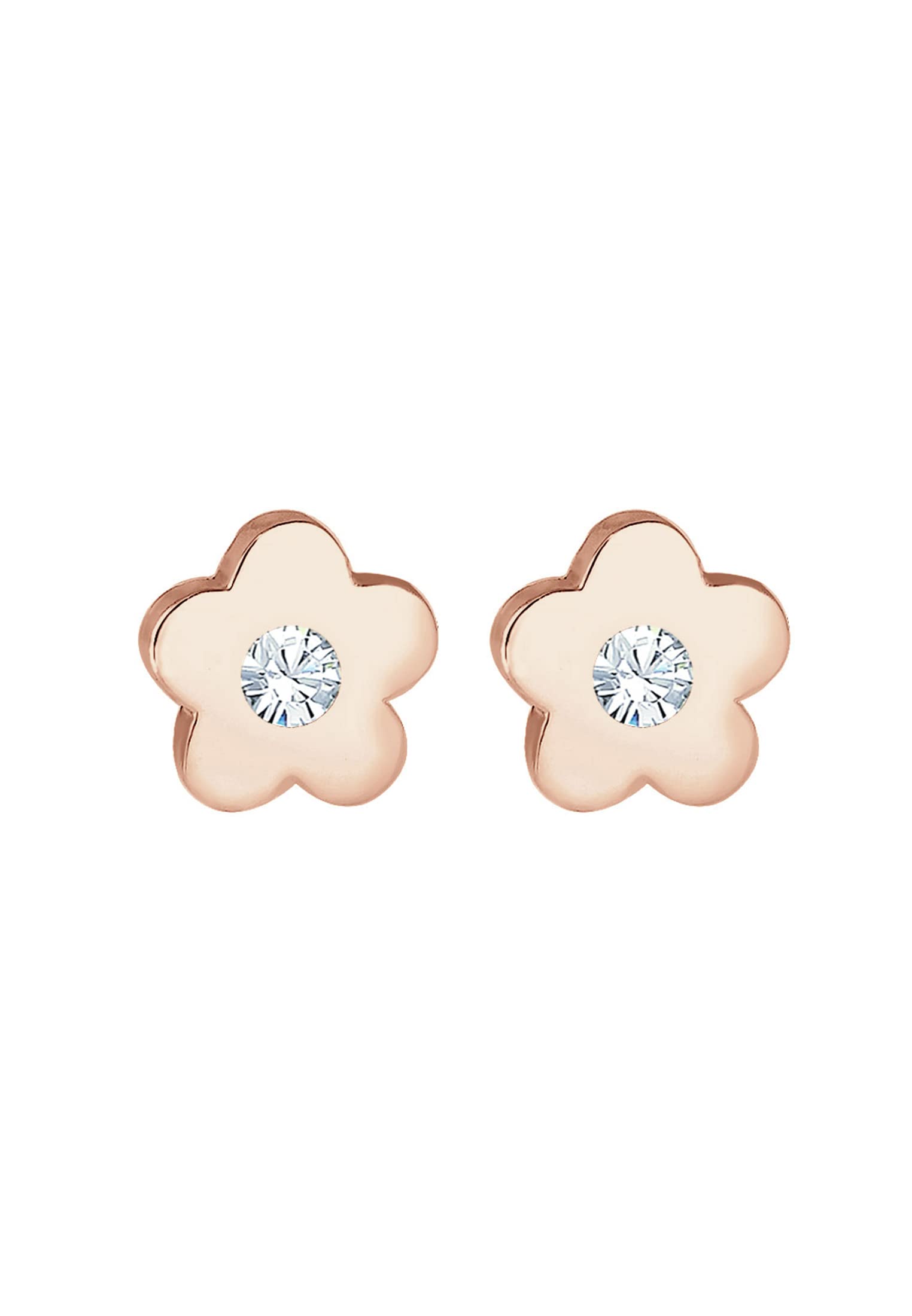 Elli Orecchini Bambini Fiori Simbolo Giocoso con Cristalli in Argento Sterling 925
