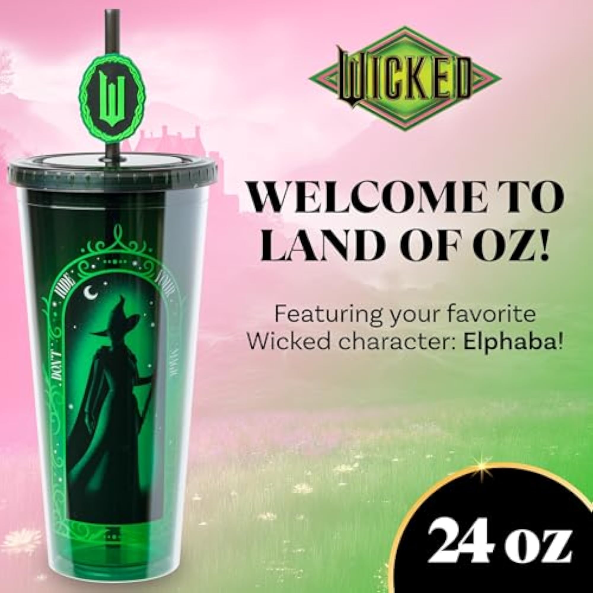 Universal Wicked Magic Quote Plastic Cold Cup, 24oz