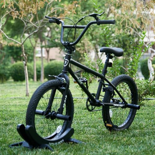KernGut 20 Zoll Freestyle Fahrrad Fahrrad für Anfänger-Niveau 360 Rotor-System BMX Bike mit Vorder-und Hinterrad-U-Bremse Aluminiumräder 4 Pegs BMX-Rad für Erwachsene und JugendlicheSchwarz