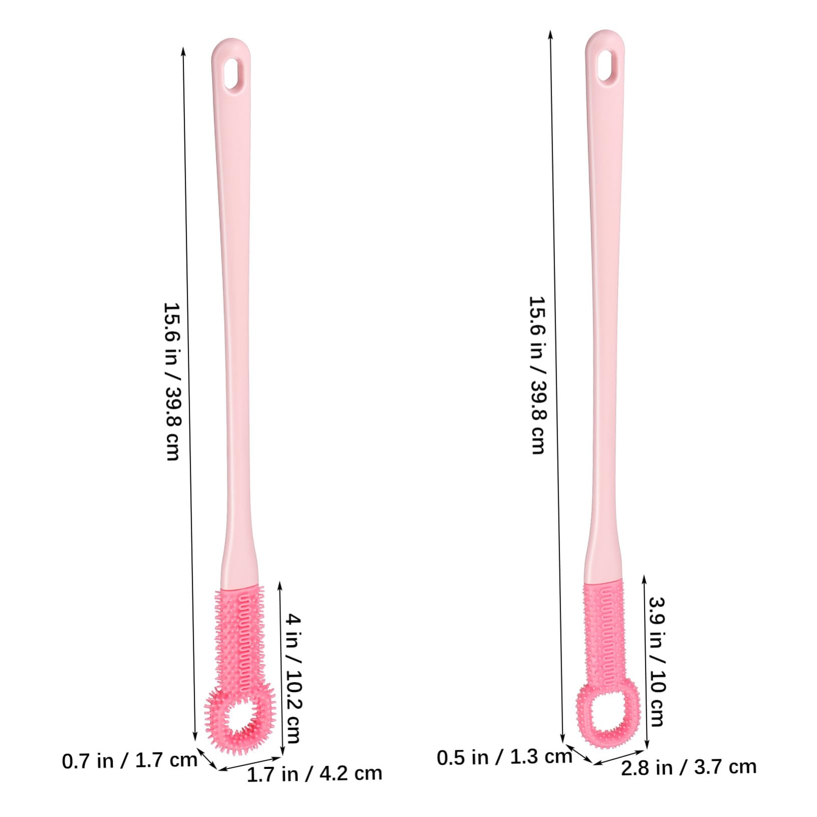 4 piezas Cepillo para Pies con Mango Ergonómico de Unidades de Silicona y Plástico Cepillo y Duro para Limpieza entre Dedos y Cuidado de Uñas Ducha