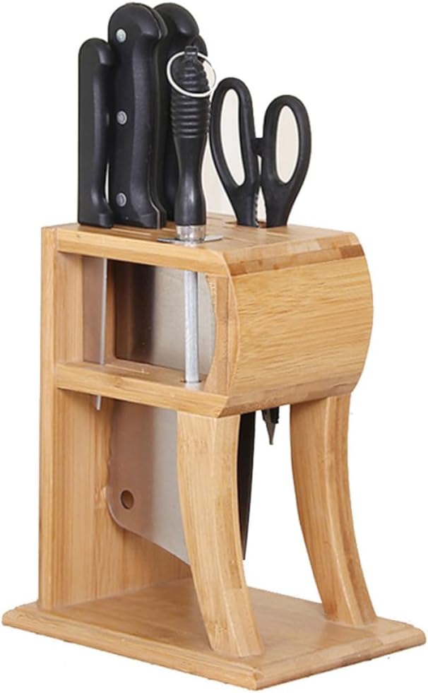 Knife Block with 6 Slots for Knives and Fruit Knives