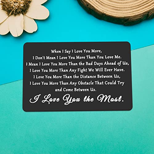 Metal Wallet Insert Card Gifts for Men Anniversary Valentines Day Gift for Husband Wedding Day Gift Couple Gifts Love Note Card Birthday Gifts Engagement Wedding Gift for Groom Fiance Boyfriend3