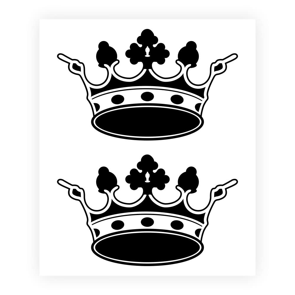 Quattroerre Supershaped Die-Cut Crowns for Car, Black, 10 x 12 cm