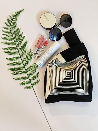 Bolso de mano para mujer con correa negra miniatura 5
